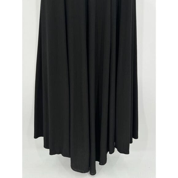 RACHEL ALLAN Black Beaded Choker Halter Top Backless Princess 2090 Prom Dress 8 - Picture 8 of 9